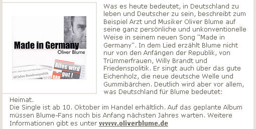 Made in Germany Pressetext